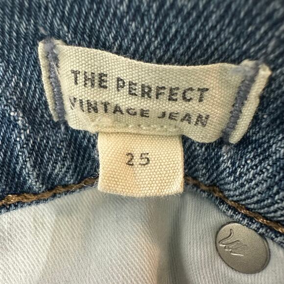 Madewell Women's The Perfect Vintage Wash Jean Fringe Hem Size 25 - Picture 5 of 8